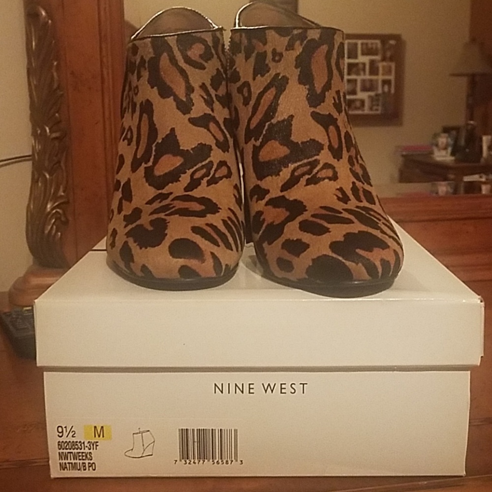 Nine West Cheetah Booties